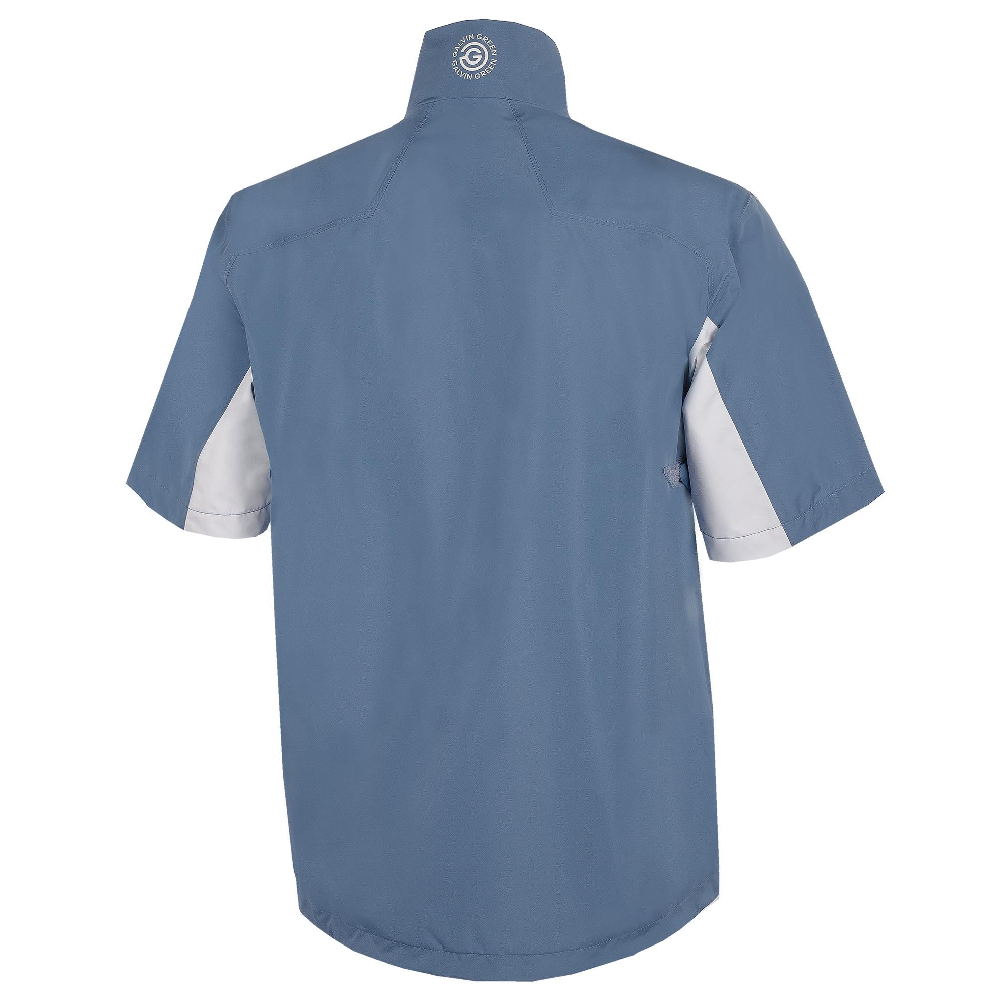 Galvin Green Air Dryvr Pertex Mens Short Sleeve Waterproof Golf Jacket Moonlight Blue/White